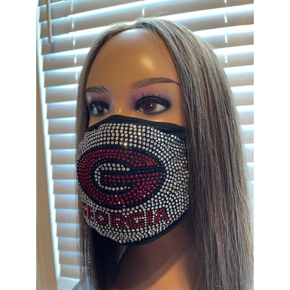University of Georgia Bulldogs Bling Face Mask - Picture 3 of 10